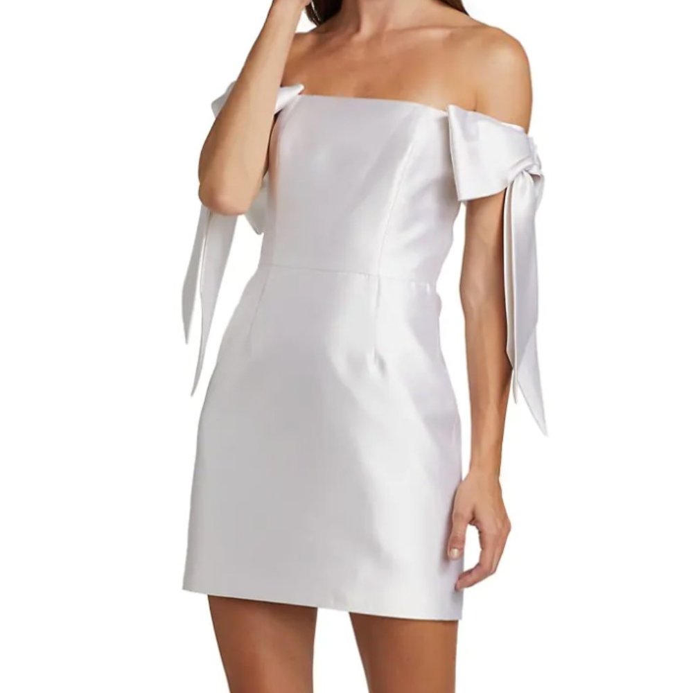 Alexia María Isabella Silk-Wool Blend Minidress
